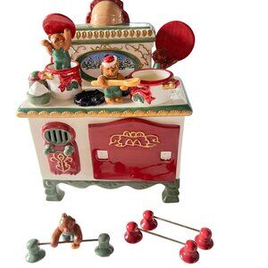 Ceramic Teddy & Friends Stove Wax Melt Diffuser Original Package Kitchen Kitsch